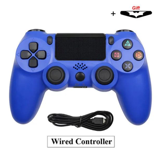 Bluetooth беспроводной геймпад контроллер для sony PS4/PS3 USB проводной джойстик контроллер для Dualshock 4 джойстика для playstation 4 - Цвет: wired-blue