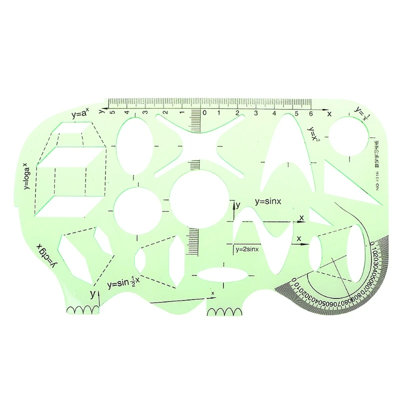 Школьный офис студентов математический круг измерительный рисунок Шаблон Линейка Канцелярские Принадлежности LX9A