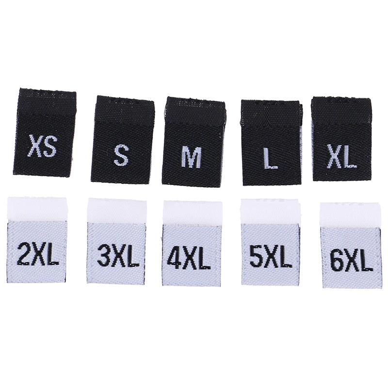200pcs/Lot Cloth Garment Labels & Tags For Clothes Bags Shones Accessories XS-6XL Size Wholesale