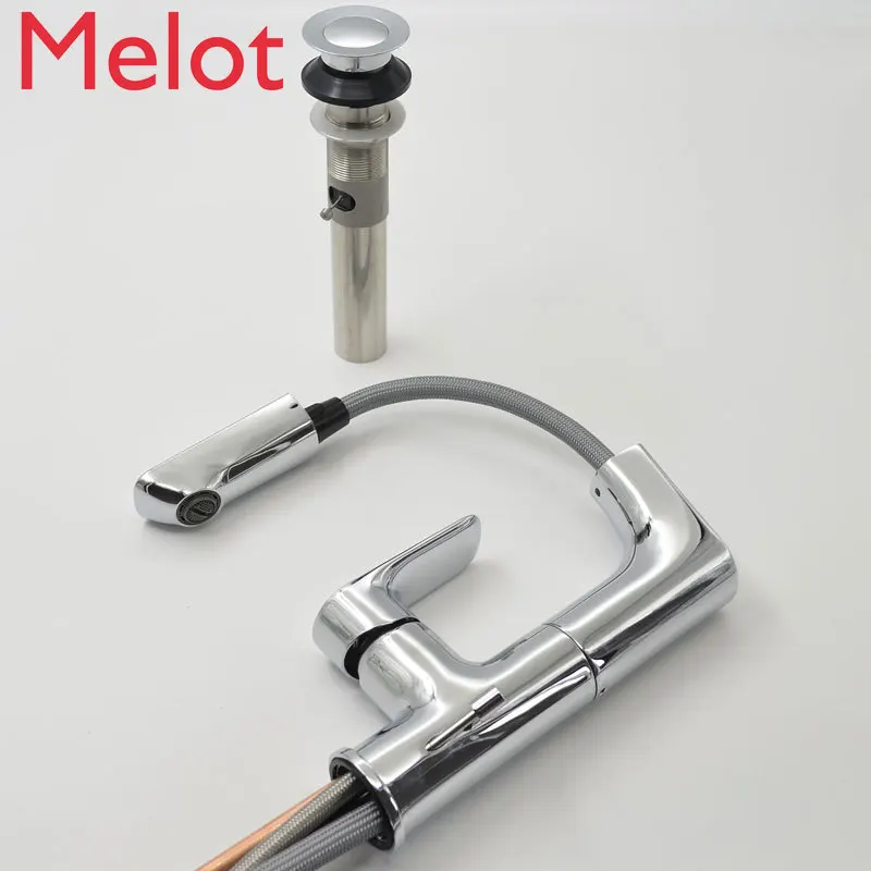 

Faucet Pull Rotating Basin Washbasin Leo Comb Bathroom Cabinet Hot and Cold Faucet