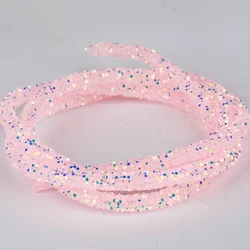 Sparkling Glitter Rhinestones & Sequins Trim for DIY Decoration and Crafts (Transparent Peach)