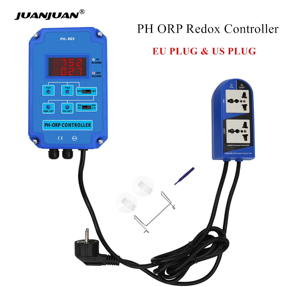2 in 1 Controller Monitor Digital pH ORP Redox with Output Power Relay