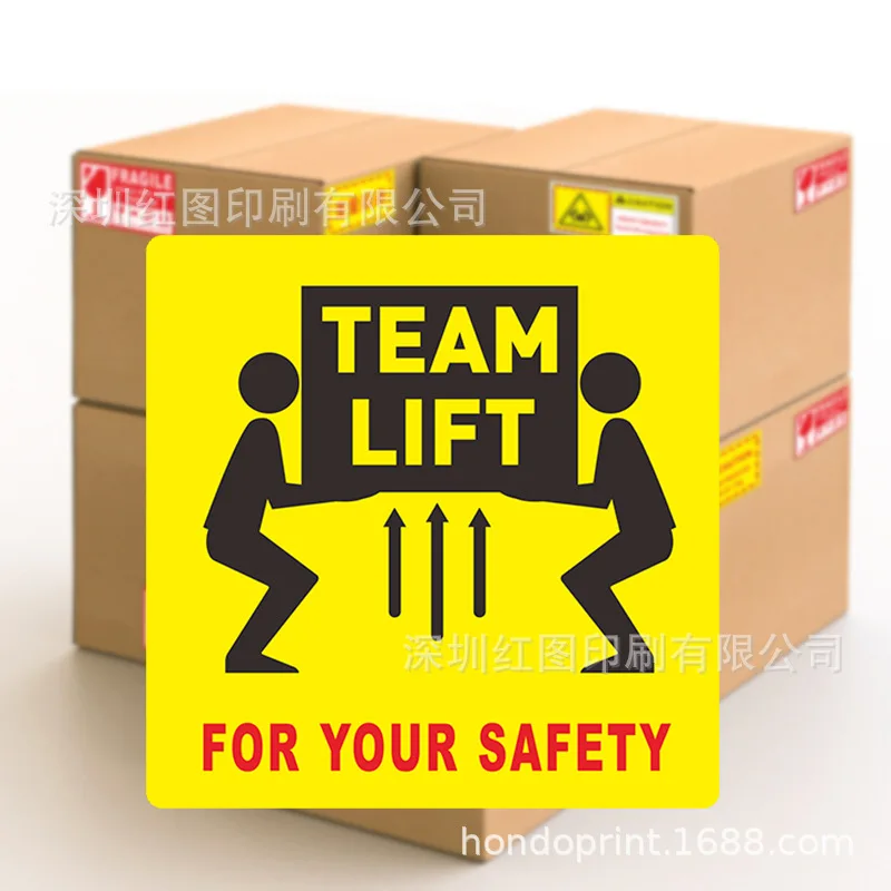 100pcs Samgubo Red Stickers Fragile Warning Label Sticker Handle with Care for Transportation and Packaging Overweight