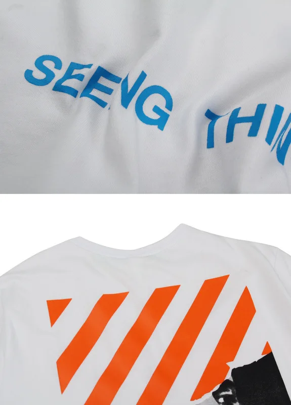 

Europe And America Popular Brand off Ow White High Grade Version Monroe Printed Men And Women Short Sleeve T-shirt