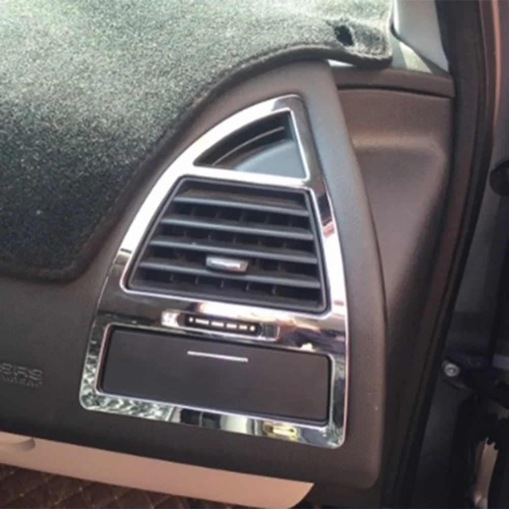 

2pcs/set Chrome ABS Air Outlet Frame Sticker For Citroen C4 For C-Quatre 2009-2018 Air Conditioner Decoration Cover hxh