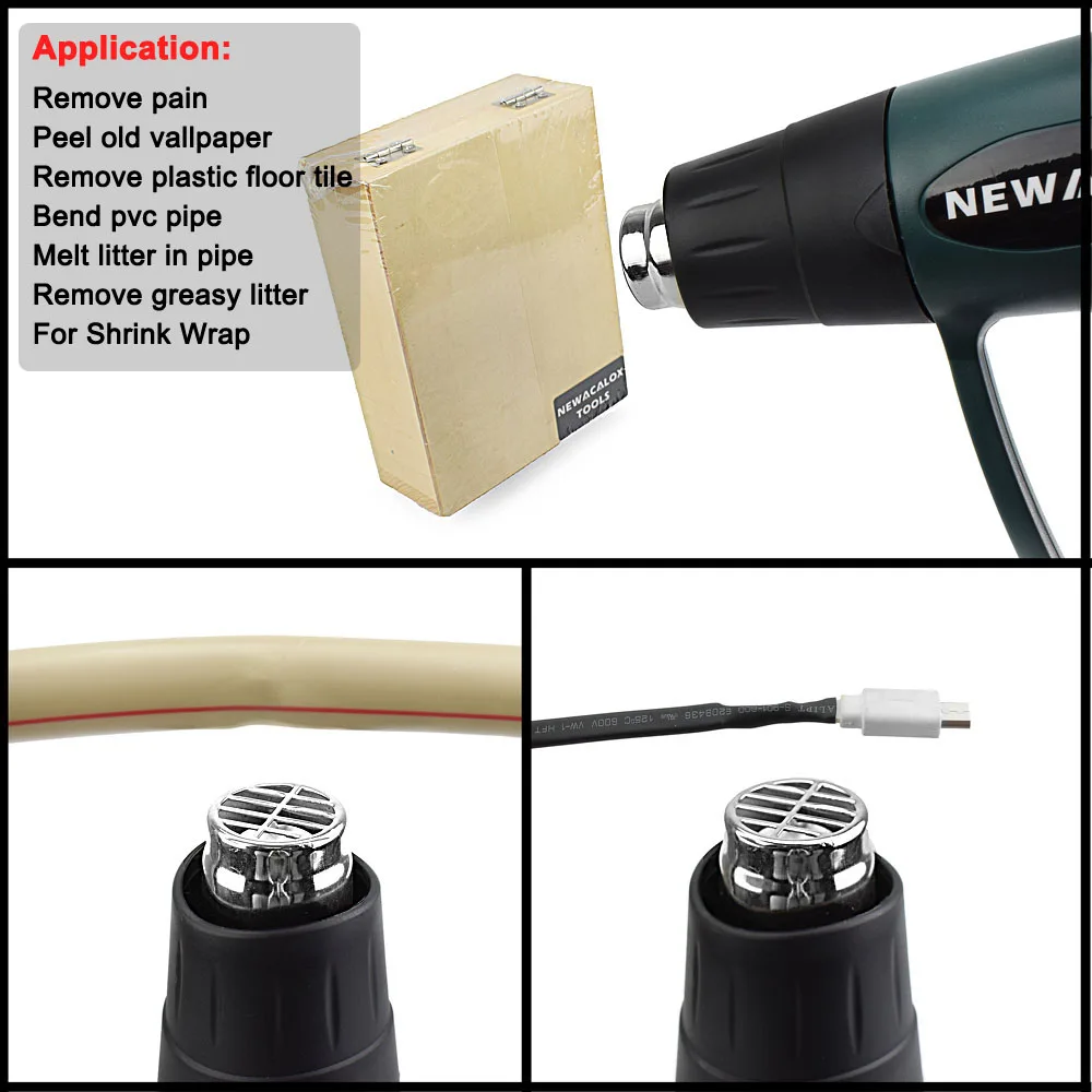 NEWACALOX ЕС 220V Тепловая пушка 2000 Вт сверхмощный горячий воздух пистолет Контроль