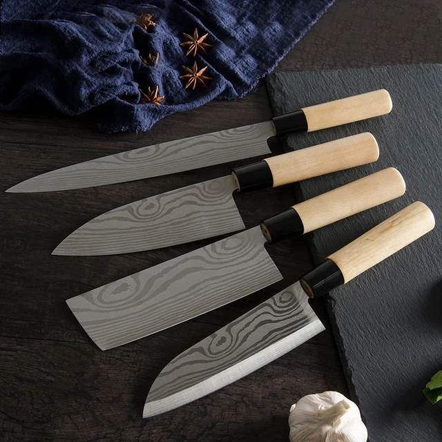 Havas Bagoly Lézer Damaszkusz Séf Kések Japán Lazac Sushi Kés Rozsdamentes Acél Sashimi Konyhai Nyers Hal Filé Rétegek - Image 3