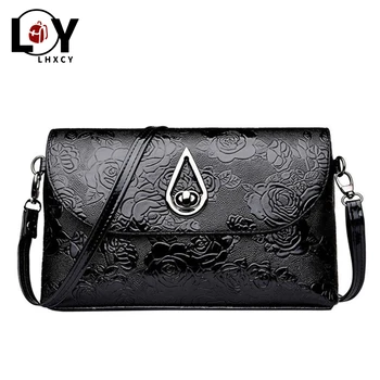 

Retro Rose Flower Embossed Sling Bags Elegant Mother Single Shoulder Purse Flap Crossbody Bag Ladies Evening Party Clutch Bag