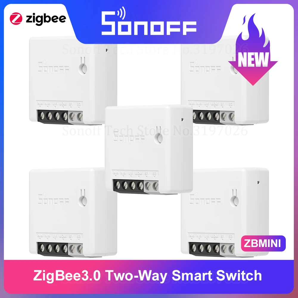 SONOFF Zigbee Mini ZBMINI DIY Smart Switch Relay Breaker Module 2 Way  Switch Smart Home Automation For eWelink Alexa Google Home