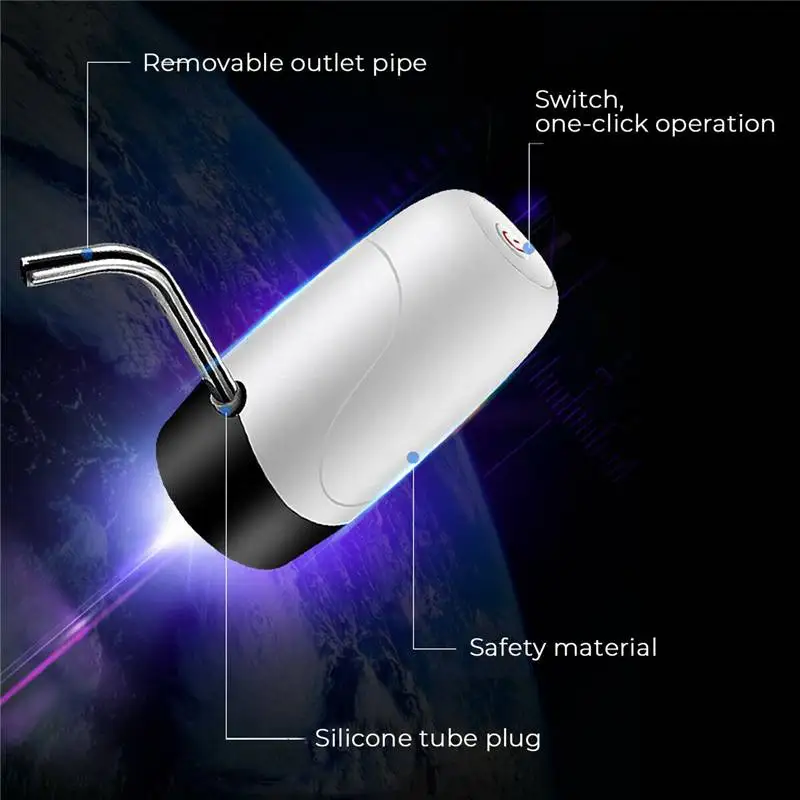 USB зарядка Электрический диспенсер для воды переносная Питьевая Бутылка переключатель умный беспроводной водяной насос водоочистные приборы
