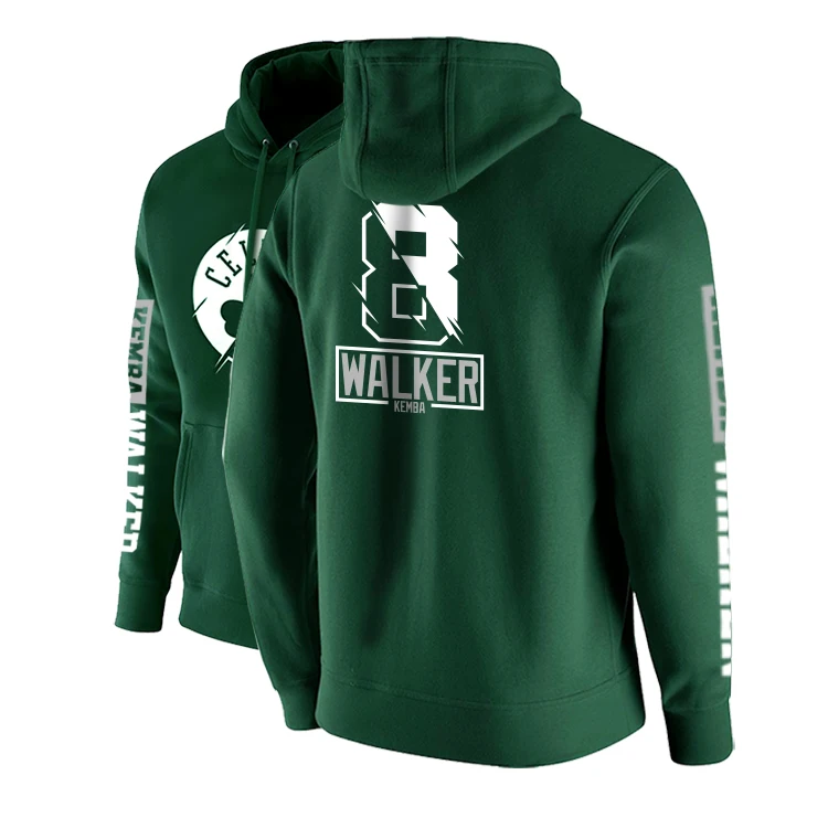 Все восточные команды баскетбол спортивные толстовки мужские тренировочные толстовки флисовая зимняя одежда свободные размеры DPOY бренд дизайн - Цвет: Walker green