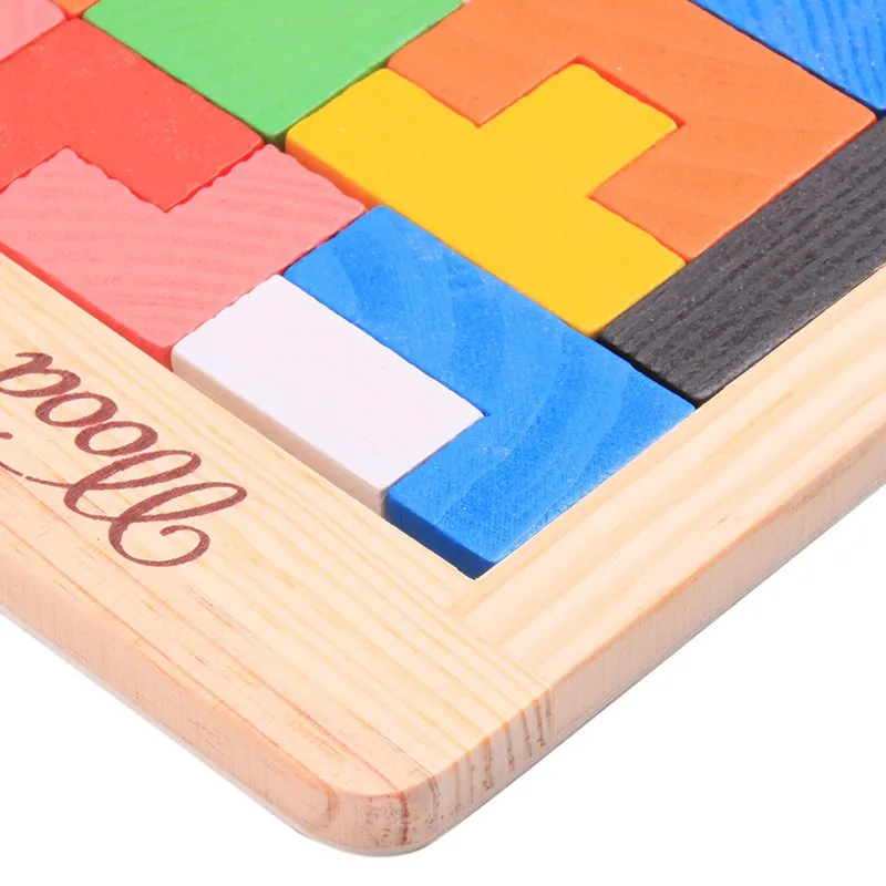 Деревянный Tangram головоломка дошкольного волшебства Развивающие детские игрушки детские развлечения спортивные настольные игры для детей