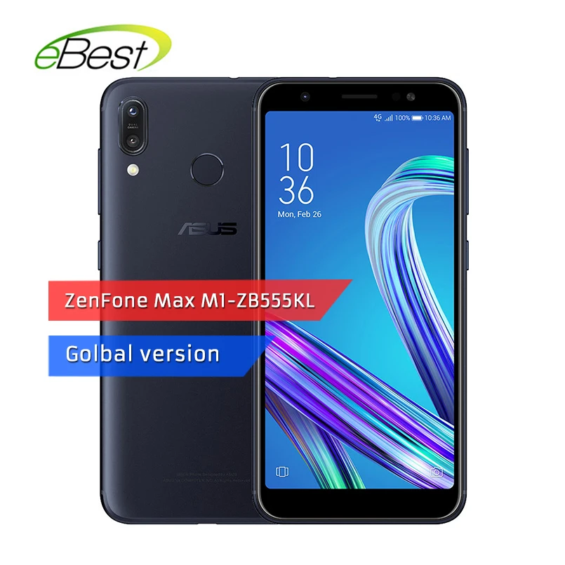 ASUS ZenFone Max M1 ZB555KL 4G LTE Смартфон Android 8 0 5 дюйма 4000 мАч аккумулятор мобильный телефон |
