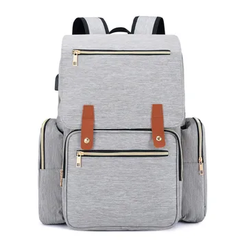 

Waterproof Oxford Baby Diaper Women Backpack Maternity Nappy Knapsack USB Travel Pregnant Nursing Mom Bags Hang On Stroller Bags