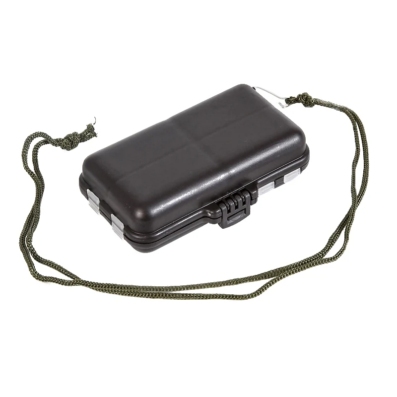 

New 2019 9 Compartments Fishing Tackle Boxes With Anti-lost Lanyard Waterproof Plastic Fishing Lure Bait Storage Case