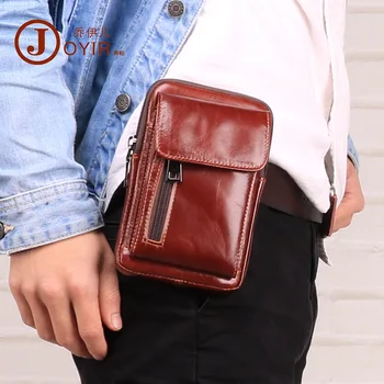

Ways Recreational Men's Wallet Phones Bag Men Wear Belt Pockets Outdoor Sports Multi-function Bag Leather Men's Bags