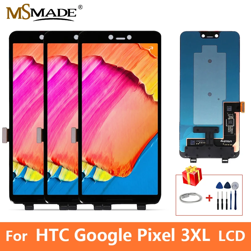 

Super AMOLED For HTC Google Pixel 3 XL LCD Touch Screen Display Digitizer Display Replacement Assembly Parts Free Shipping