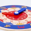 Children Montessori Wooden Clock Toys Hour Minute Second Cognition Colorful Clocks Teaching Aids for Kids Preschool Children 4