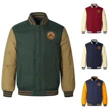 Ouma стиль, мужской пуховик с воротником-стойкой и пуговицами, длинный рукав, Мужское пальто, верхняя одежда для мужчин