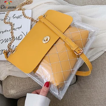 

DORANMI Diamond Lattice Flap Shoulder Bags For Women 2020 Chain Strap Messenger Buckle Crossbody Bag Composite Summer Bags BG605