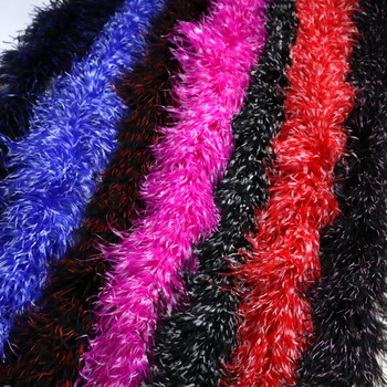 

10Ply Tie-Dying Ostrich Boa feathers Wedding Dress Party Decoration Sewing Ostrich Ribbon Crafts 2 Meters