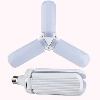 

45W E27 LED Bulb 228LEDs Foldable Fan Blade Angle Adjustable Ceiling Lamp Home Energy Saving Lights