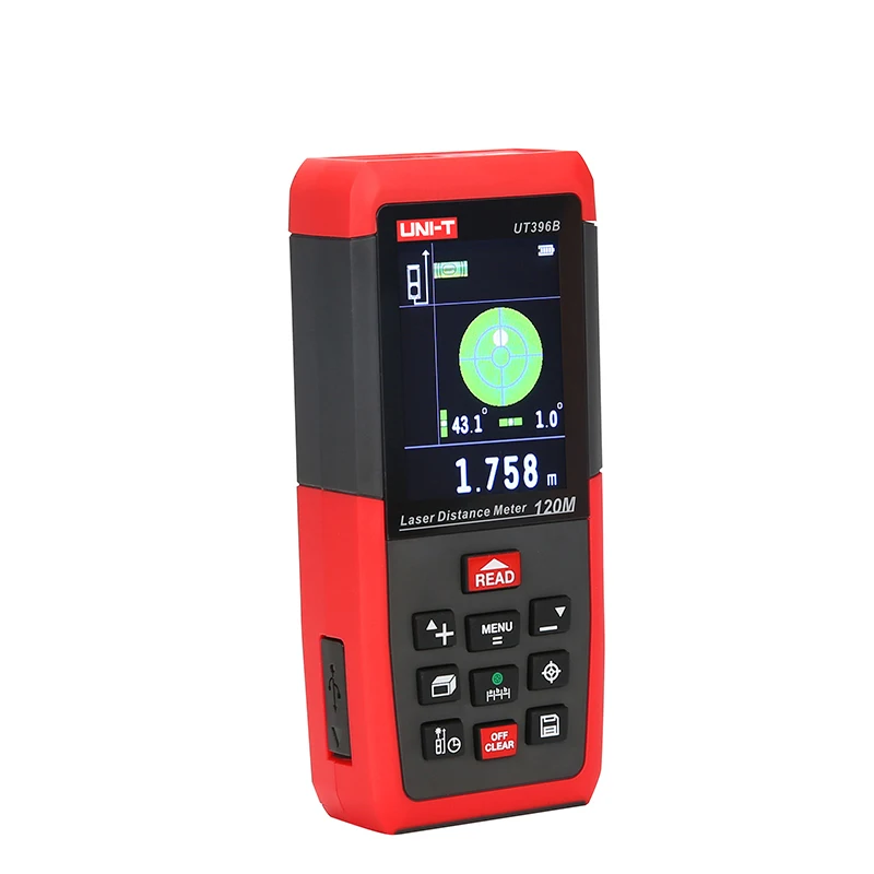UNI-T UT396B Professional Laser Distance Meters 393ft 120m Rangefinder Best Accuracy 1.5mm 2MP Lens Camera Auxiliary USB Connect