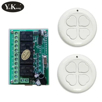 

Remote Control Switch 12V DC 4CH Wireless Remote Switches Round wall sticky Remote Control Pannel Tiny Push Button RF wall TX