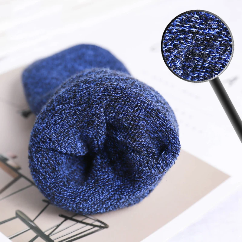 1 Pair Winter men Thicken Thermal Socks Wool Cashmere Snow Socks Seamless Terry Boots Floor Sleeping Socks Men's socks