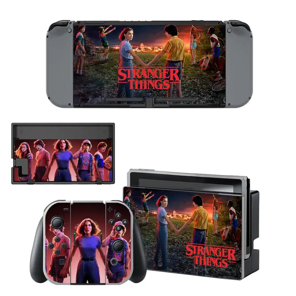 Наклейка на консоль Nintendo switch очень странные дела наклейка Switch Joy con|Наклейки| |