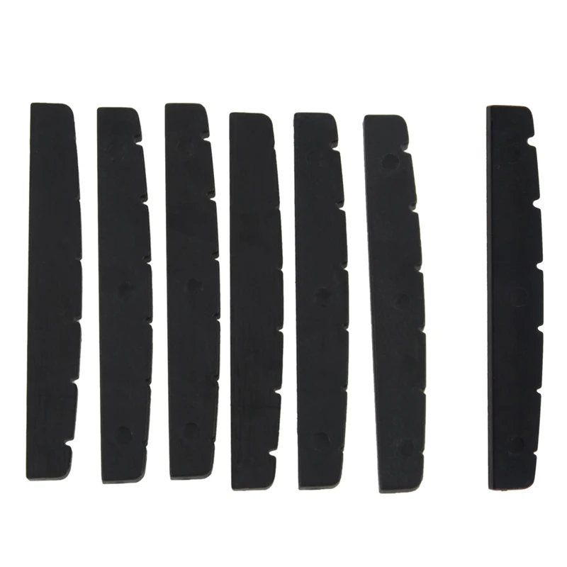 SEWS 6Pcs черный 6 ой гитары Топ гайка 42X3.5Mm & 1 шт. Электрогитары верхняя с плоским дном