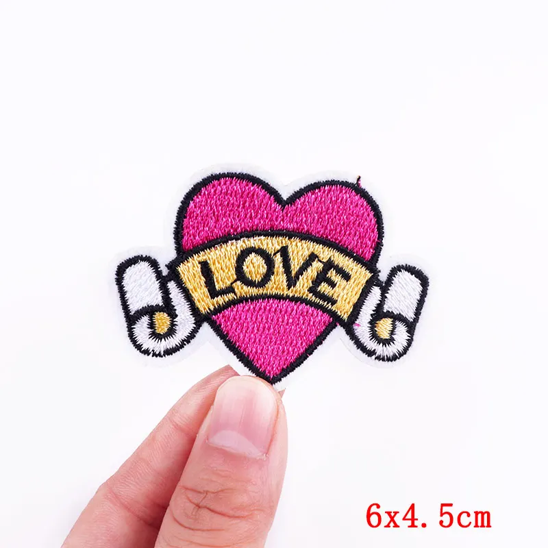 Cartoon Corgi Embroidery Patch Animal Unicorn Cat Patches For Clothing Thermoadhesive Patches Letter Love Patches On Clothes 