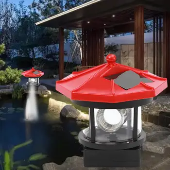 

Led Solar Revolving Lighthouse Outdoor Waterproof Garden Decoration Lamp Induction Villa Cabin Landscape Type Courtyard A8Z3