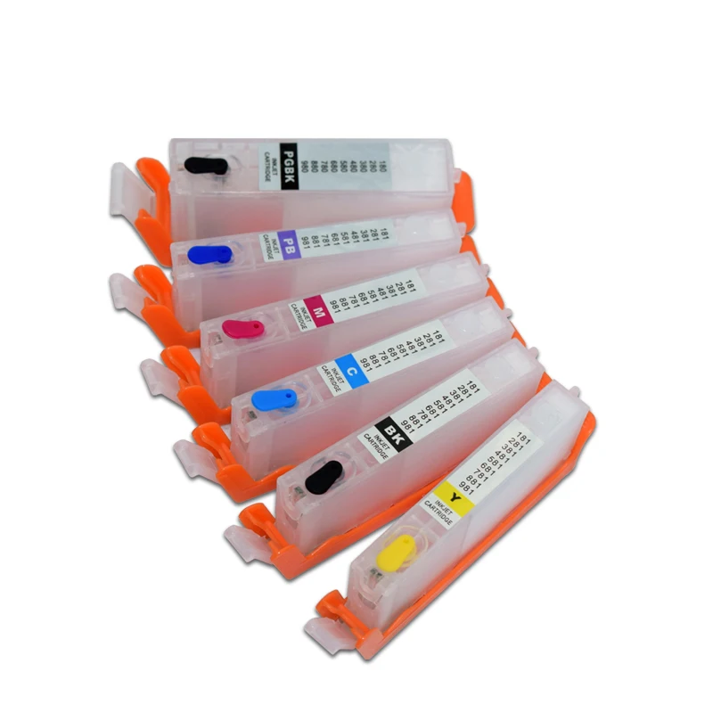PGI 580 581 Refillable Ink Cartridge With Permanent Chip For Canon PIXMA Ts705 TR7550 TR8550 TS6150 TS8150 TS9150 TS9155 Printer — view 5