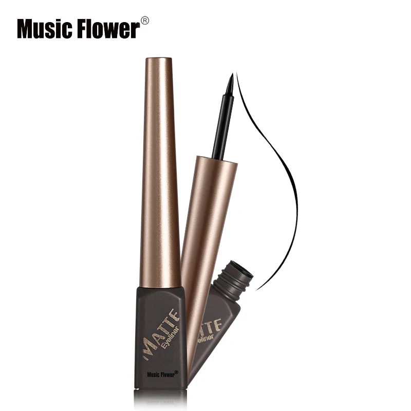 Music Flower ультра-Черная Подводка для глаз Liqiud 24H Стойкая подводка для глаз водостойкий Быстросохнущий макияж