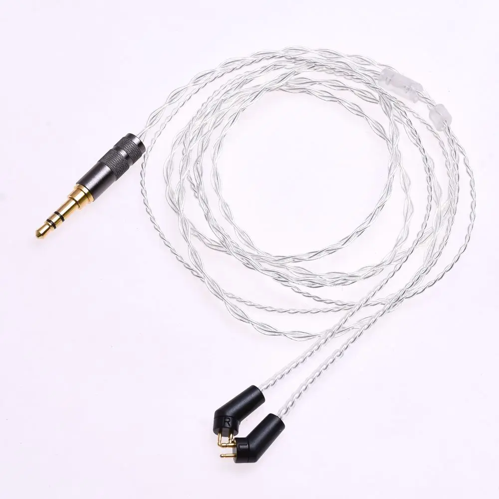 1,2 м(4 фута) 5N OCC посеребренный кабель для наушников для Etymotic ER4P ER4B ER4S HiFi кабель 2Pin штекер