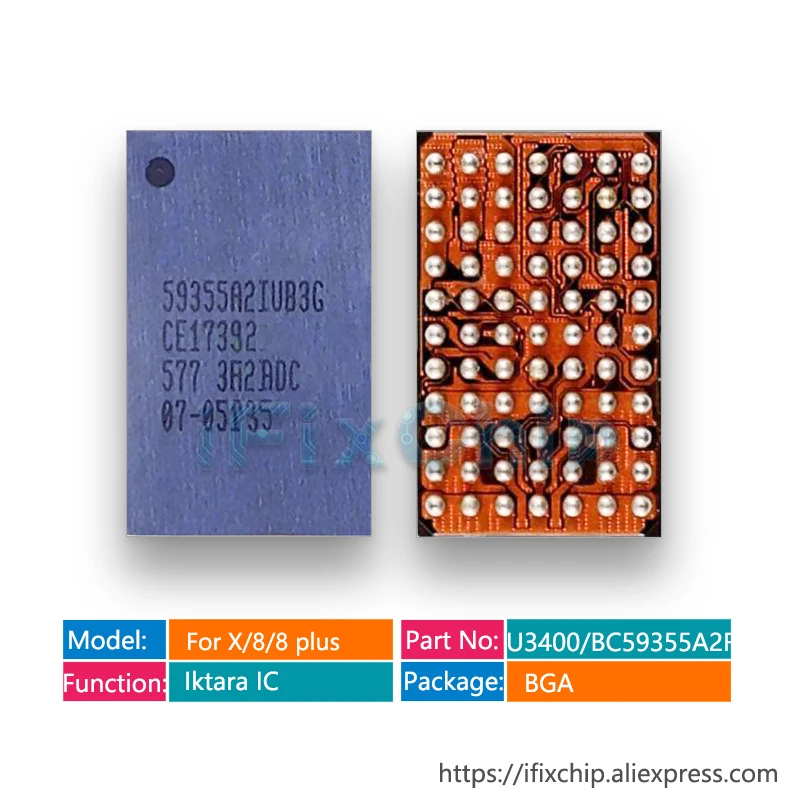 

5pcs/lot U3400 for iphone x/8/8 plus/8plus BCM59355A2IUB3G BC59355A2 Wireless charging Charger Iktara IC Chip