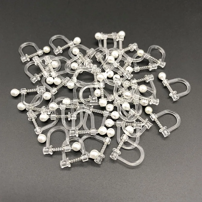Модные жемчужные прозрачные весенние Клипсы Серьги для женщин мужчин без