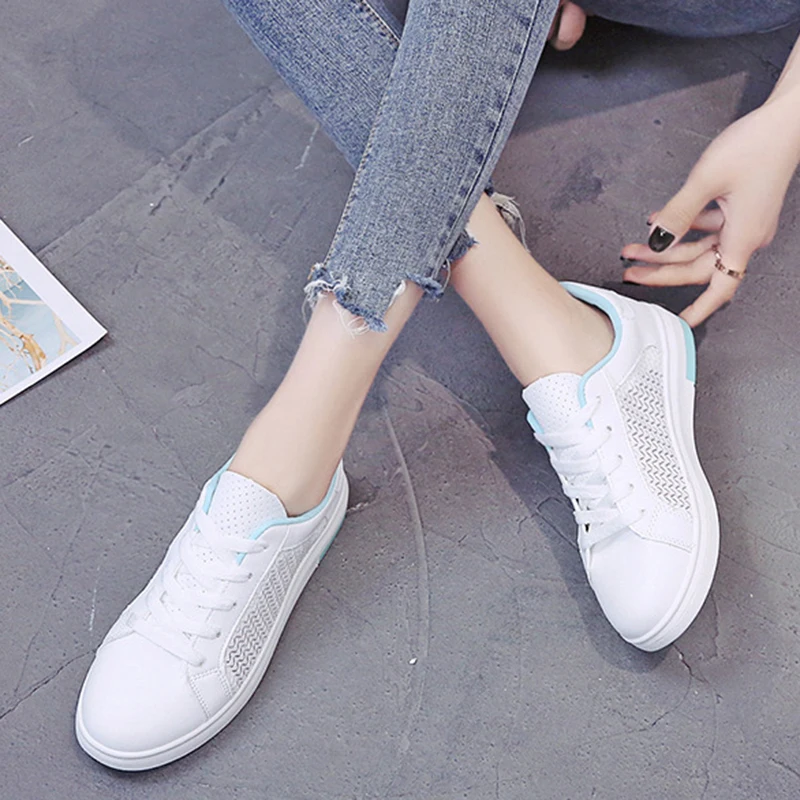 Sneakers Women Breathable Mesh Summer Autumn Women Causal Shoes Fashion White Leather Flat Walking Female Vulcanize Shoes VT1247 (26)