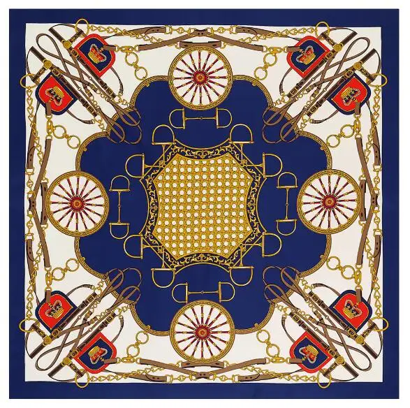 

New Fashion Lady 130cm silk Scarf Belt Pattern Printed Square Scarf Decoration Headdress Gift Headscarf High Quality Shawl