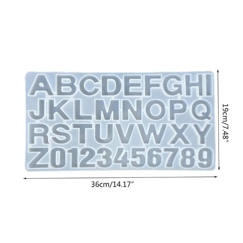 Дропшиппинг 1 набор кристальная эпоксидная смола форма Алфавит буквы номер кулон