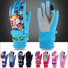 Для детей ветрозащитные лыжные перчатки Холодостойкие водонепроницаемые велосипедные перчатки
