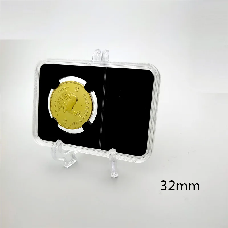 2021 New! Black color 32mm 40mm Grade coin Slab Graded storage box case PP Inner pad DISPLY  panda SLAB 1pcs a lot 3
