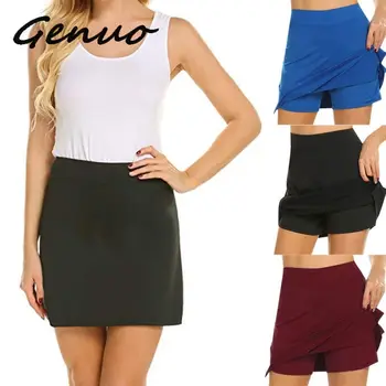 

Genuo Summer Women's Active Performance Skirt Running Tennis Golf Workout Sports Hot Sale Fashion Skorts With Ladies