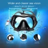 Máscaras profesionales de buceo Conjunto de snorkel Falda de silicona para adultos Snorkel seco para adultos Gafas antiniebla Gafas Natación Pesca Equipo de piscina ► Foto 2/6