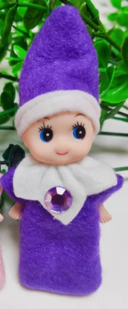 Розничная, 1 шт., 8 стилей, куклы-эльфы, новинка, рождественские детские куклы, детские эльфы, куклы, игрушки, мини эльф, рождественские украшения, куклы для детей - Цвет: Purple Girl