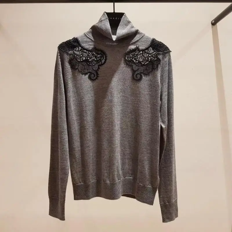 

2019 New Winter Simple High-necked Knitsweater Turtleneck Pullovers Women Sweater