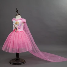 Новинка; платье для девочек с изображением Анны и Эльзы; Косплей; платья принцессы Снежной Королевы для девочек; костюм; платья для девочек; одежда для маленьких детей