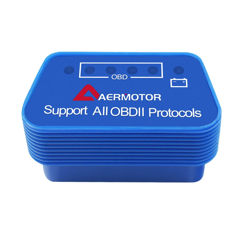 Aermotor Bluetooth ELM327 V1.5 OBD2 Поддержка 9 протоколов автомобильный диагностический тестер сканирующий инструмент подходит для Android и Apple