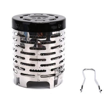 

Portable Mini Camping Heater Cap Outdoor Gas Stove Cover Warmer Heater Stainless Steel